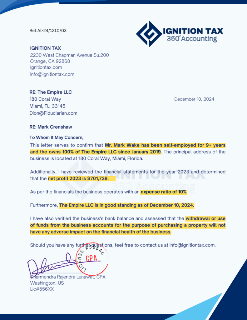 CPA Letter